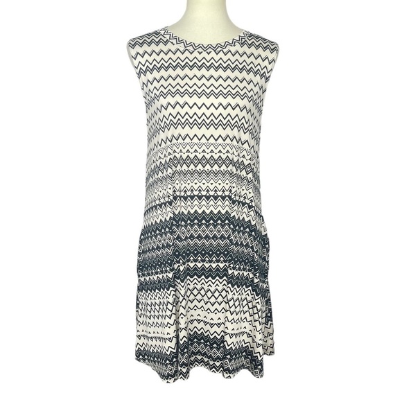 Swimsuits For All Dress Womens 18/20‎ Cream Black Chevron Pattern Sleeveless - Picture 1 of 10